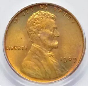 1909 PCGS PR65RB CAC 2,196 ��������܂���!�������J���t���ȃ}�b�g�v���[�t�̃����J�[�� �Z���g