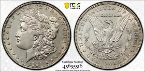 1894 P [K Vo[ _[ $1 PCGS AU fBe[ t@C 