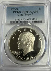 1976-S �A�C�[���n���[ �h�� �^�C�v 2 �N���b�h PR70 DCAM PCGS �A�C�e�� # 37 �K���r�f�I