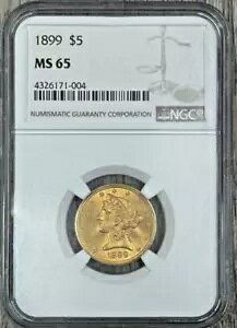 1899 P $5 oeB wbh n[t C[O ݁ANGC MS 65AO[h