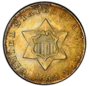 1852 �X���[ �Z���g �V���o�[ - PCGS MS 65 CAC - �M�����Ȃ��قǂ̒��F�ƕi��!
