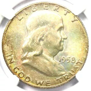 1958-D �t�����N���� �n�[�t�_���[ 50C �R�C�� - NGC MS67+ FBL �v���X �O���[�h - 5,750 �h������
