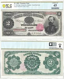1891 �N $2 �����Ȏ��� PCGS Choice XF-45 Fr. 356