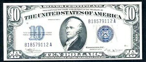 1934B $10 �V���o�[�ؖ���-FR 1703-1933 �N�ȍ~�� 2 �ԖڂɊ󏭂� 10 SC