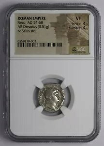 ���[�}�鍑 AR �f�i���E�X �l�� 54-68 AD NGC VF 4/4