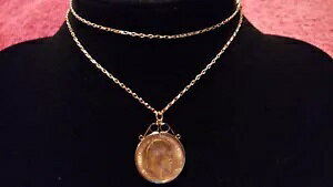 22ct �S�[���h �t�� �\�u���� 1909 �G�h���[�h 7 ���A9ct �}�E���g�A24 �C���` �x���`���[ �`�F�[�� ������