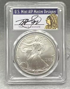 1996 シルバー イーグル PCGS MS70 トーマス クリーブランド サイン入りラベル