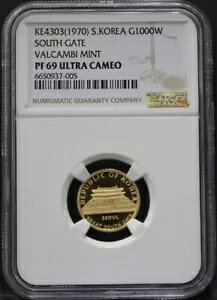 韓国 1970年 サウスゲート金貨 NGC 69
