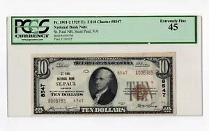 1929 ^Cv 2 $10 Zg|[sAo[WjABZg|[ #8547 Fr. 1801-2 - PCGS 45