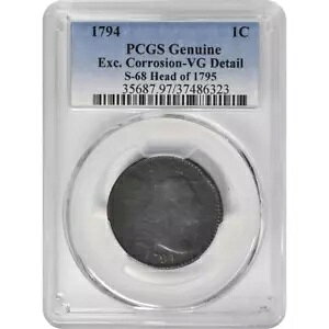 1794 wbh 1795 oeB Lbv Zg S-68 AeB 5 VG ڍ PCGS 񕪃_C
