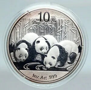2013 CHINA 3 PANDAS Bamboo TEMPLE HEAVEN �V���o�[ 10 �������R�C�� NGC i89450