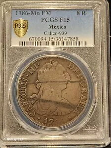 1786-Mo FM ���L�V�R �J�����X III �V���o�[ 8 ���A�� �R�C�� Calico-939 PCGS F15 (�|�b�v 1)