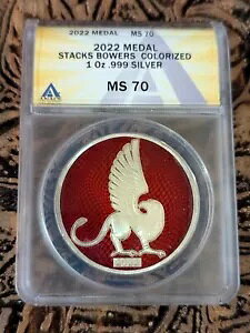 2022 MS 70 �X�^�b�N �o�E���[�Y �J���[���C�Y�h 1 �I���X ���_�� .999 �t�@�C�� �V���o�[ �g�b�v �|�b�v