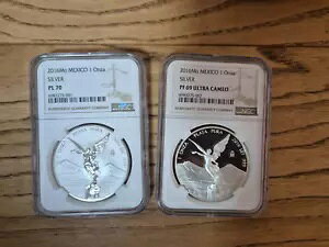 2016 ���L�V�R ���x���^�[�h 1 �I���X ���o�[�X �v���[�t & Pf 2 �R�C�� �Z�b�g �V���o�[ NGC PL 70 & PF69