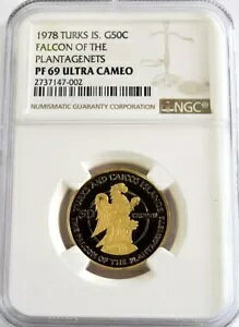 1978 �^�[�N�X�E�J�C�R�X �S�[���h 265 �~���g 50 �N���E�� NGC �v���[�t 69 �E���g�� �J���I �t�@���R��