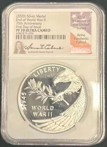 PF70 �E���g�� �J���I 2020 ��񎟐��E���I�� 75 ���N�L�O 1 �I���X �V���o�[ ���_�� NGC