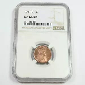 1911 D NGC MS64 RB bh uE - J[ yj[ Zg 1c čRC #47696A