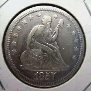 1857-O ���o�e�B �V�[�e�b�h �N�H�[�^�[ 25c �R�C�� �j���[�I�[�����Y�~���g �f�G�Ȋ󏭂ȏ����̓��t