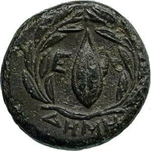 ELAIA in AEOLIS IWi{̌Ñ 400BC MVRC ATHENA GRAIN i86740