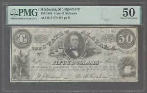ALCR13 1864 $50 �A���o�}�B�����S�����[ S/N 280 PMG 50 �� AU �� 6 �̂�