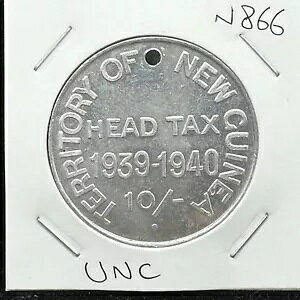 ���B�j���[�M�j�A�l���� 1939-1940 10/- �g�[�N�� UNC �R�C�� (Nob1370894/N866)