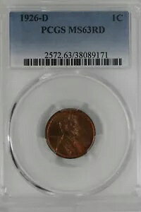 1926-D .01 PCGS MS63RD �����J�[�� �w�b�h �Z���g�A�����J�[�� ���� �Z���g