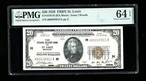 DBR 1929 $20 FRBN ZgCX_1870-H PMG 64 EPQ VA H00038911A