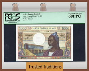 TT PK 13b 1970-84 �}�� 1000 �t���� POP ONE PCGS 68 PPQ �f���炵����� �V�i