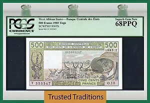 TT PK 806Th 1985 ���A�t���J���B 500 �t���� PCGS 68 PPQ �f���炵���g�b�v�|�b�v!