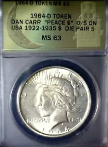 1964d ANACS MS63 �s�[�X �V���o�[ �_���[ �R�C�� DANIEL CARR ���{���� 1 �h���𒴂��Ă��܂��܂���