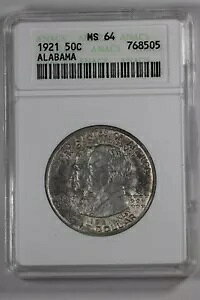 1921 .50 ANACS MS64 Ao} NVbNLORCAčLORC