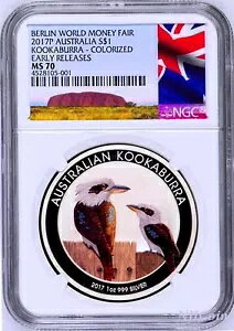 2017 P x V[ I[XgA J[CJZ~ Vo[ NGC MS 70 1IX $1 RC ER