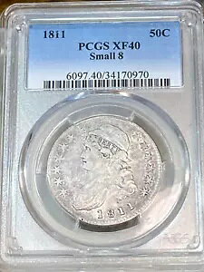 1811 �X���[�� 8 �o�X�g �n�[�t�_���[ PCGS XF40 �X�[�p�[�x�X�g�v���C�X Ebay* CHRC