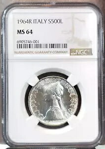 1964 C^A Vo[ 500  S500L lbTX E[} NGC MS 64  BU RC