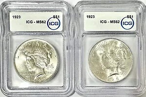 1923 �s�[�X �V���o�[ �h�� ICG MS62 [2 �R�C���̃��b�g]