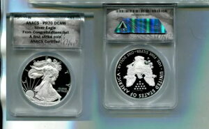 2020 �A�����J�� �V���o�[ �C�[�O�� 1 �I���X 0.999 �t�@�C�� �R�C�� ANACS PF70 �f�B�[�v �J���I 5232R