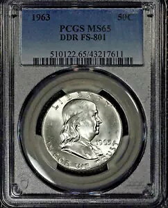 1963 �N�t�����N���� �n�[�t�_���[�APCGS MS65�ADDR FS-801