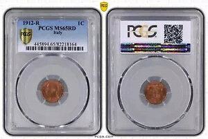 1912 R �C�^���A �u�����Y �`�F���e�V�� PCGS MS-65 RD