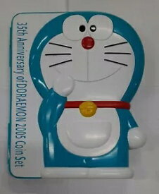 2005年 日本 「第35回 ドラえもん 6コインBUセット メダル付き オリジナルプラスチックケース入り」