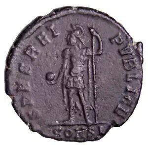 NEAR MS VR �R���X�^���e�B�E�X 2 ���A337-361 Follis SPES Restorer Republic Roman Coin wCOA