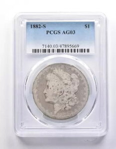 AG03 1882-S ���[�K�� �V���o�[ �_���[ PCGS ���[�{�[�� *7682
