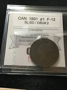 1891 SL;SD Obv# 2; Coin Mart Ji_YO[hA[W 1 ZgA**F-12**