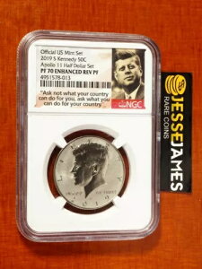 2019 S 50C �������o�[�X�v���[�t KENNEDY �n�[�t�_���[ NGC PF70 (APOLLO �Z�b�g����)