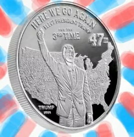 1オンス シルバー TRUMP「ELECT TRUMP FOR A THIRD TIME」コイン限定版先行販売