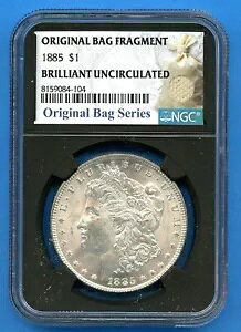 1885 P NGC モルガン ドル シルバー 米国造幣局未流通 BU コインバッグの破片 1885-P