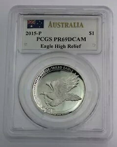 2015-P PCGS PR69DCAM �I�[�X�g�����A �E�F�b�W �e�[�� �C�[�O�� �n�C �����[�t �V���o�[ �v���[�t OGP