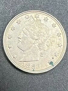 リバティ V ニッケル - 1883 セントなし!フルデイト、リム、V&リバティ、ゴージャスコイン