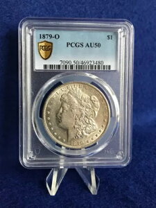 1879-O ���[�K�� �V���o�[ �h�� $1 *PCGS AU50 ������* �z���C�g�g�[���t���[