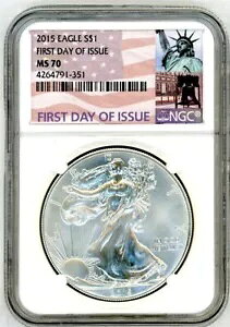 2015 NGC MS70 ���s���� ASE�ARARE Statue L??iberty/Liberty Bell ���x��