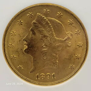 1891 S ���o�e�B �S�[���h �_�u�� �C�[�O�� $20 �R�C�� BU NGC MS63 eBay �S�[���h �R�C���ōň��l